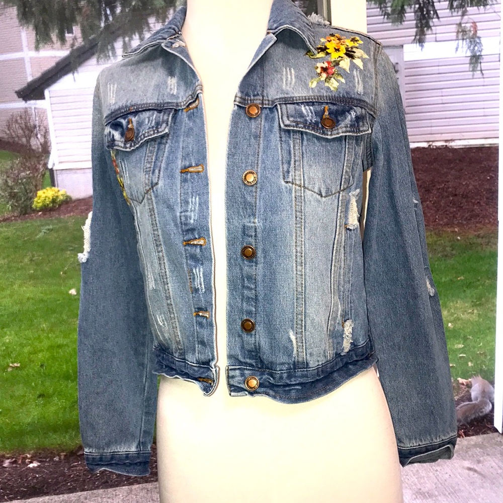 Women's UPCYCLED HAND CRAFTED & CROCHETED ANGEL KISS LOS ANGELES Jacket Sz S